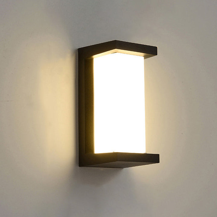 Modern Creative Geometry Aluminum Outdoor Waterproof LED Wall Sconce Lamp | Bowlift