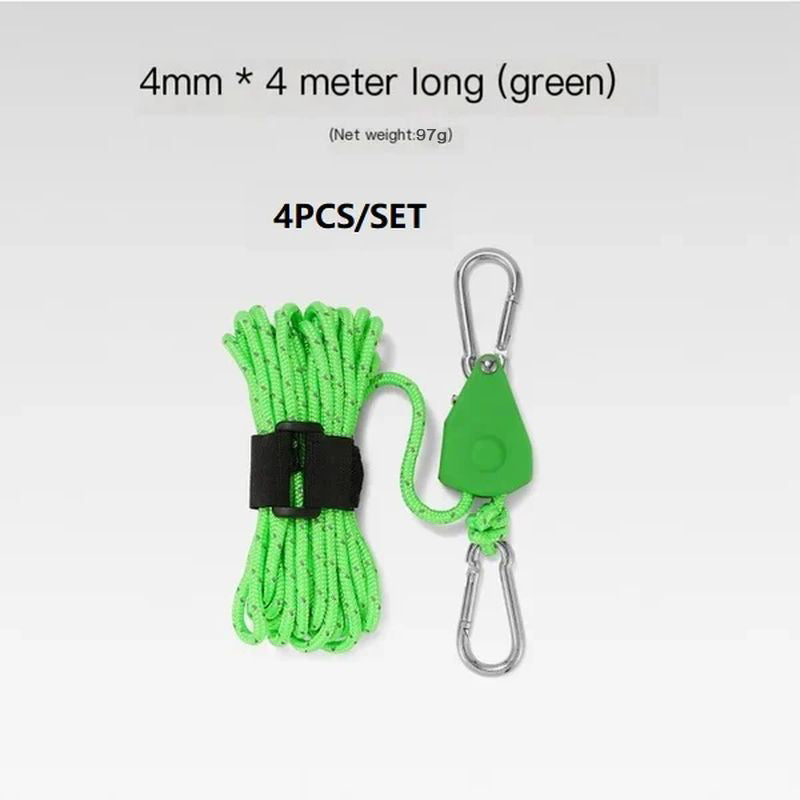 BowLift | Portable Adjustable Fix Tent High Strength Fast Release Pulley Camping Rope