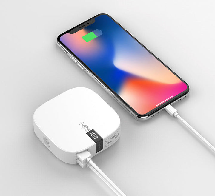 BowLift | Mini 10000mAh Power Bank with 2.1A Fast Charging, Super Slim, LED Display and Dual USB Output Ports, Support Lightning, Micro and Type-C
