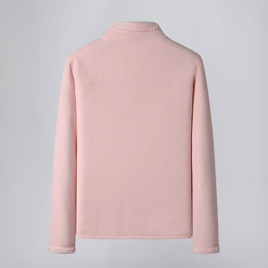 Fleece Zip Jacket with Stand Collar and Soft Interior