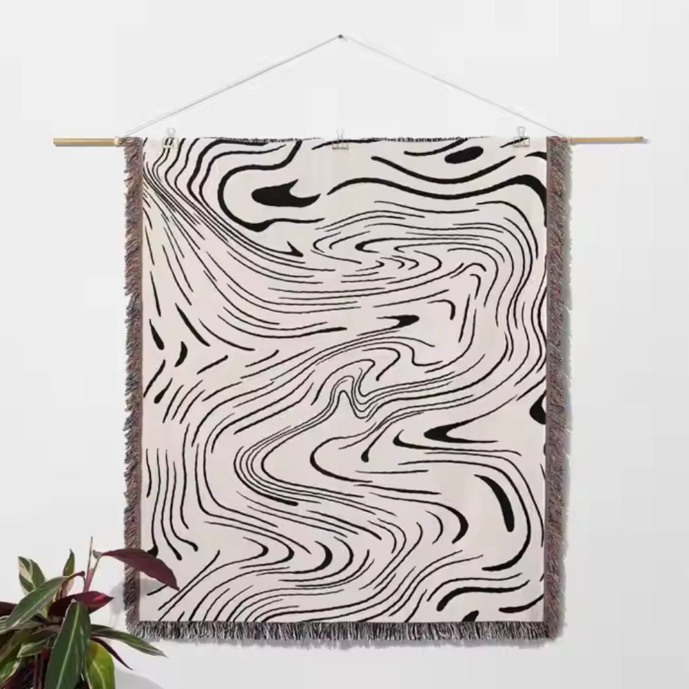 BowLift | Marble Woven Throw Blanket