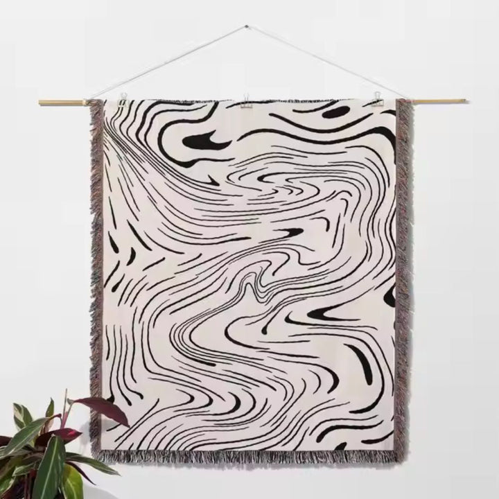 BowLift | Marble Woven Throw Blanket