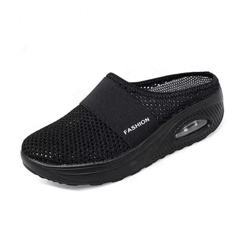 BowLift | Flat Slingback Sandals Made of Mesh