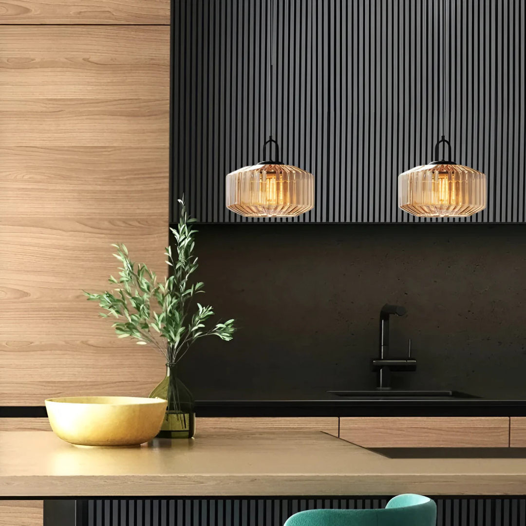 BowLift | Retro Colored Glass Pendant Lamp