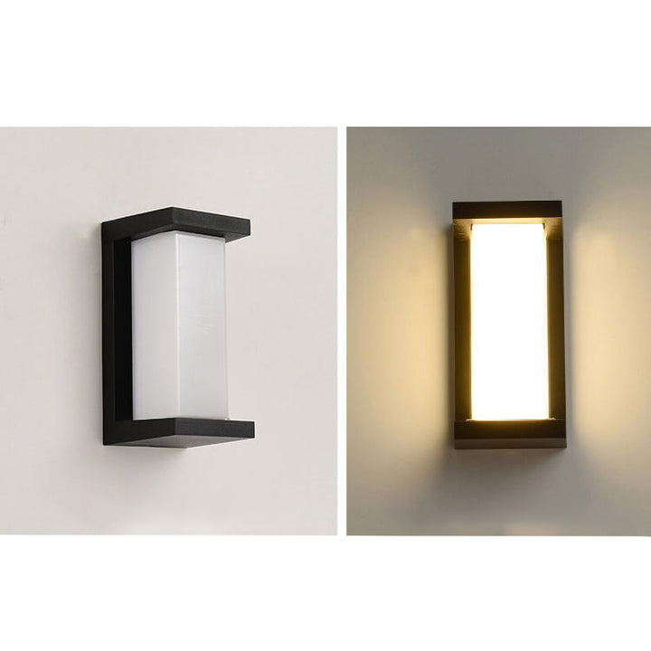 Modern Creative Geometry Aluminum Outdoor Waterproof LED Wall Sconce Lamp | Bowlift