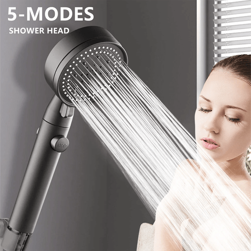 FlowControl Showerhead with 5 settings and push button | Bowlift