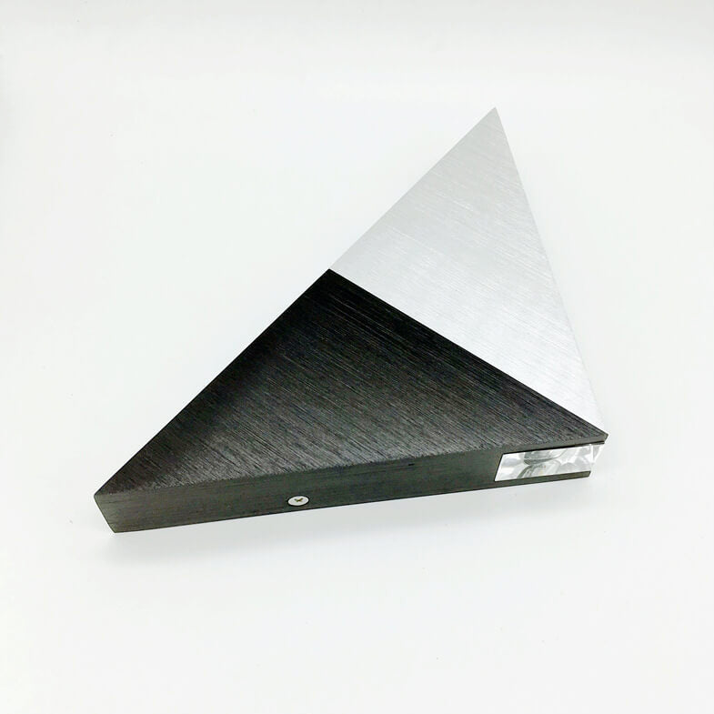 BowLift | TriLumina Prism LED Wall Light | Creative Pyramid Design | Aluminum & Acrylic | Colored Light Options