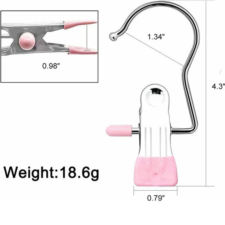 BowLift | Anti-rust Clip Space-saving Clothespin Hat Pants Storage Hanging Travel Hook