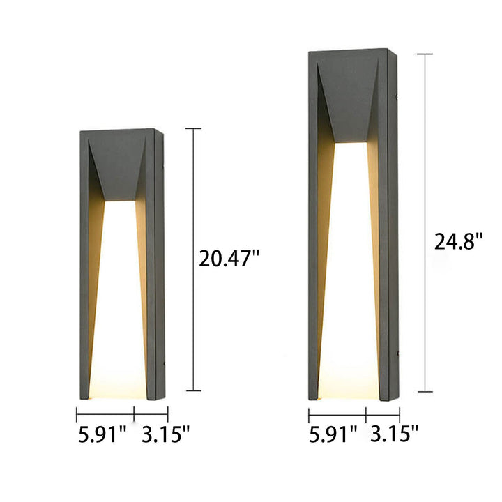 Waterproof Simple Strip Design LED Outdoor Wall Sconce Lamp | Bowlift
