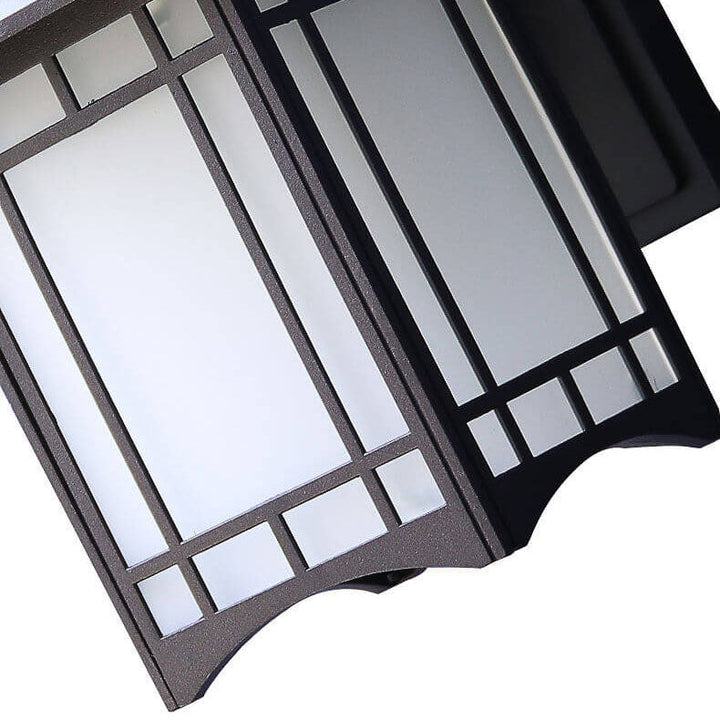 Modern Waterproof Solar Aluminum Chinese Pavilion Shape 1-Light Wall Sconce Lamp | Bowlift