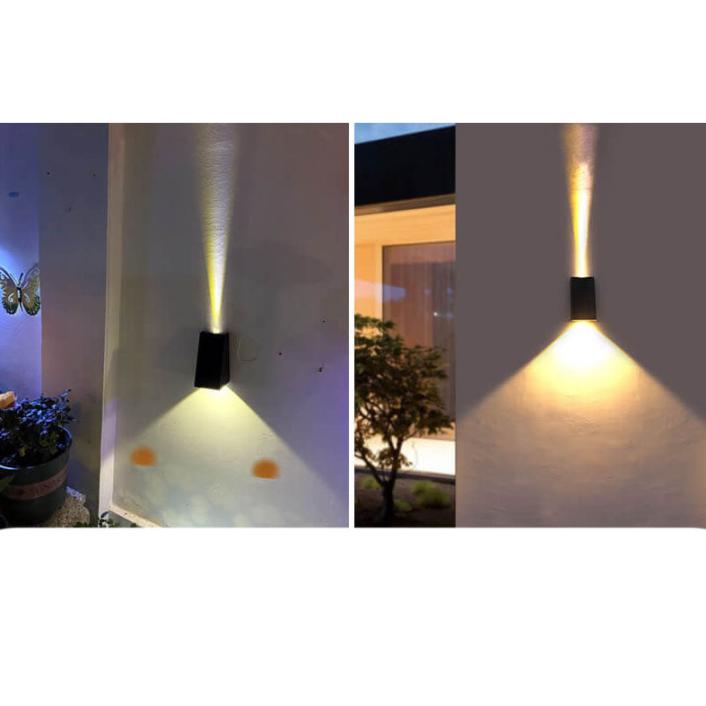 Solar Simple Trapezoid Outdoor Waterproof LED Wall Sconce Lamp | Bowlift