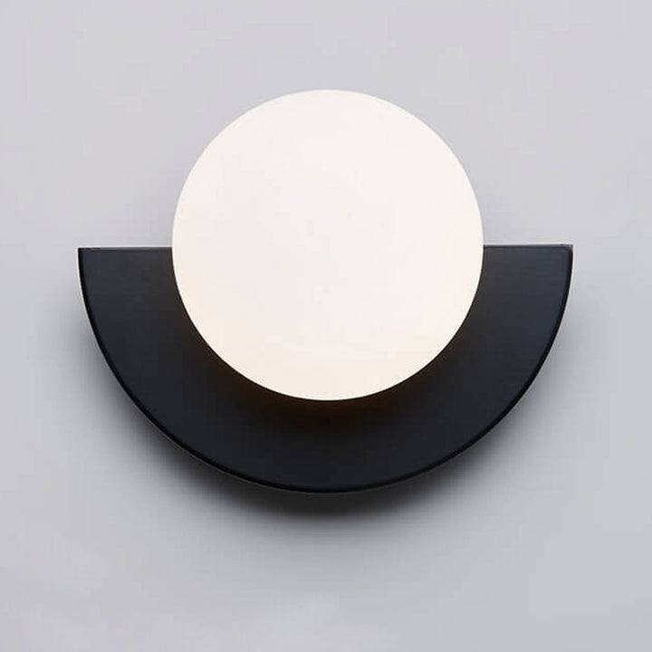 BowLift | Glass Globe Wall Light with Colourful Base
