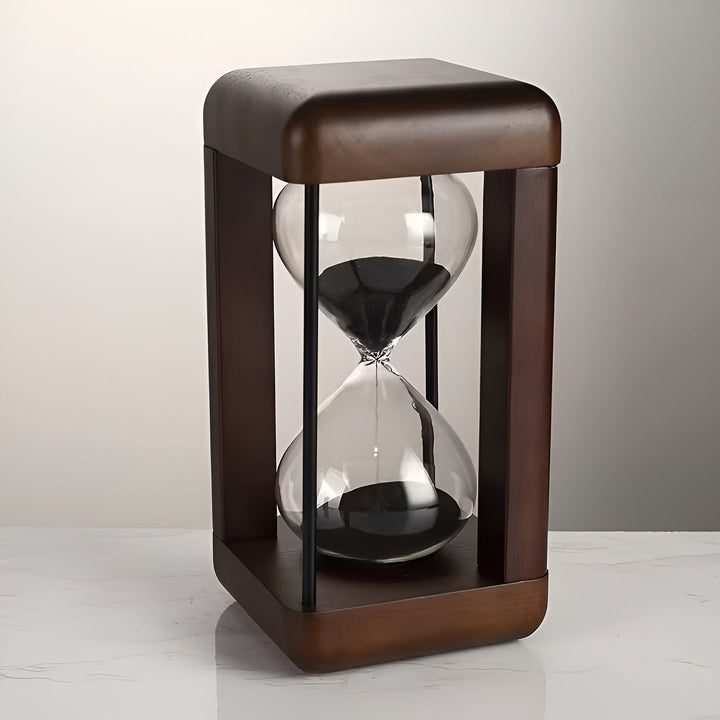 Wooden Hourglass 30 Minutes – Solid Wood Frame & Decorative | Ideal for Office and Home | Bowlift