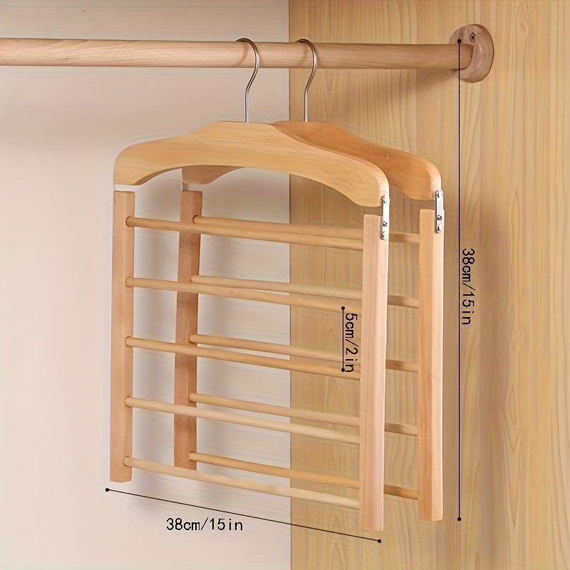 Wood Pants Hanger Multi-Layer 2 Piece Set | Bowlift