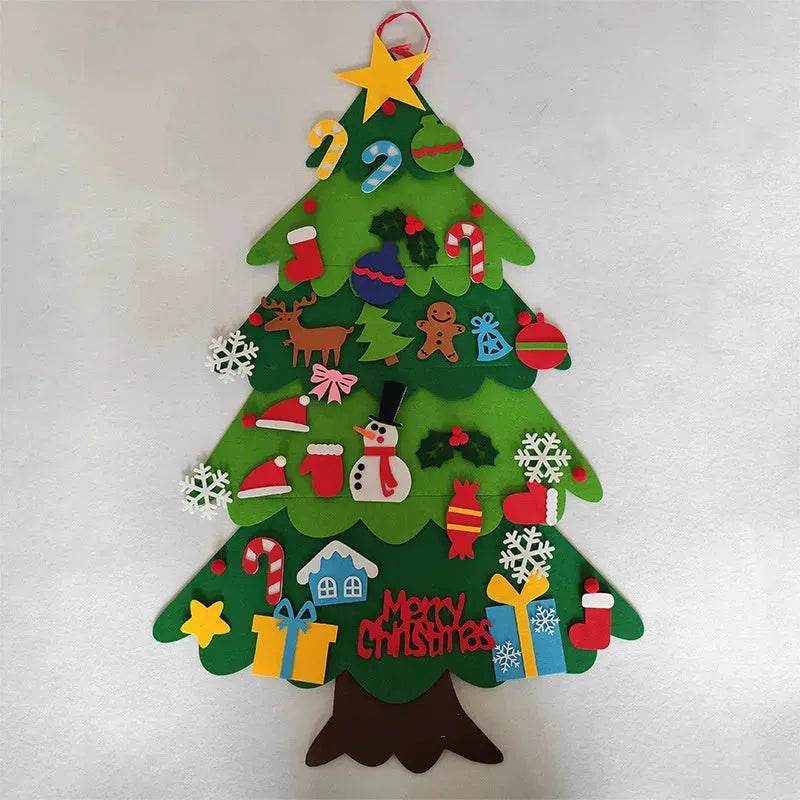 BowLift | DIY Felt Christmas Tree New Year Toddler Kids Handmade Gift Toys Door Wall Hanging Ornaments Holiday Party Home Decor Set