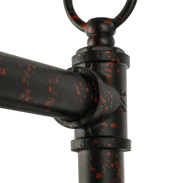 BowLift | Dark Rust Pipe Wall Light with Valve Vintage Stylish Metal 1 Light Living Room Wall Lamp