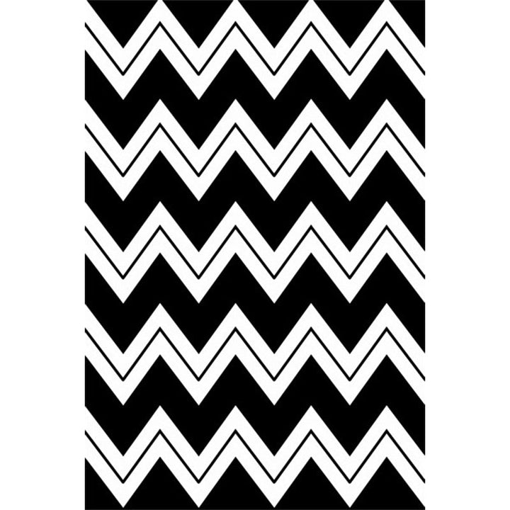 Black and white novelty rug polyester chevron pattern rug washable non-slip backing rug for living room | Bowlift