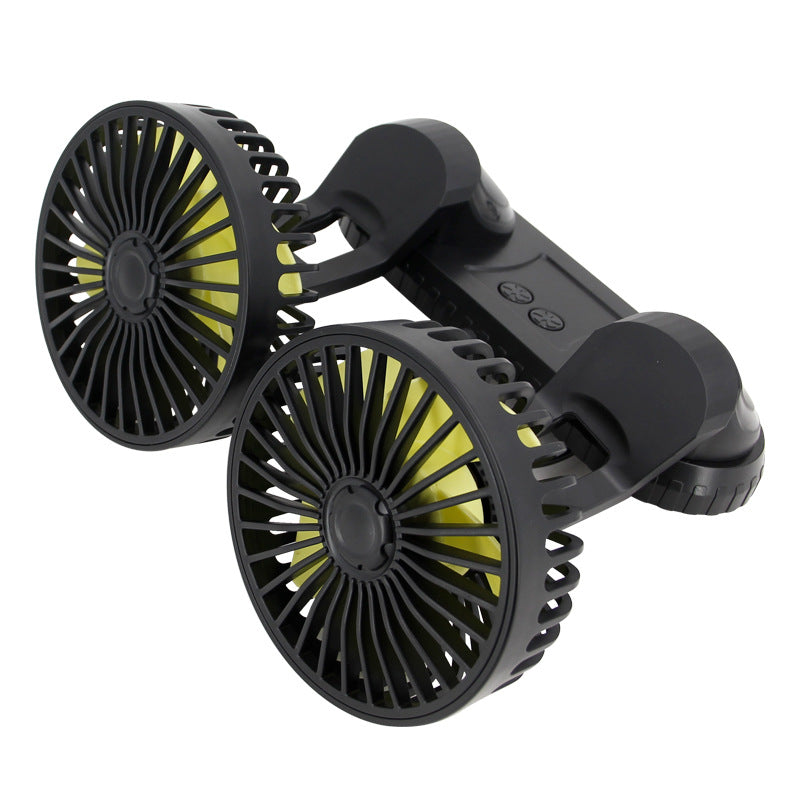 Dual-Head Rechargeable Desk Cooling Fan Bowlift