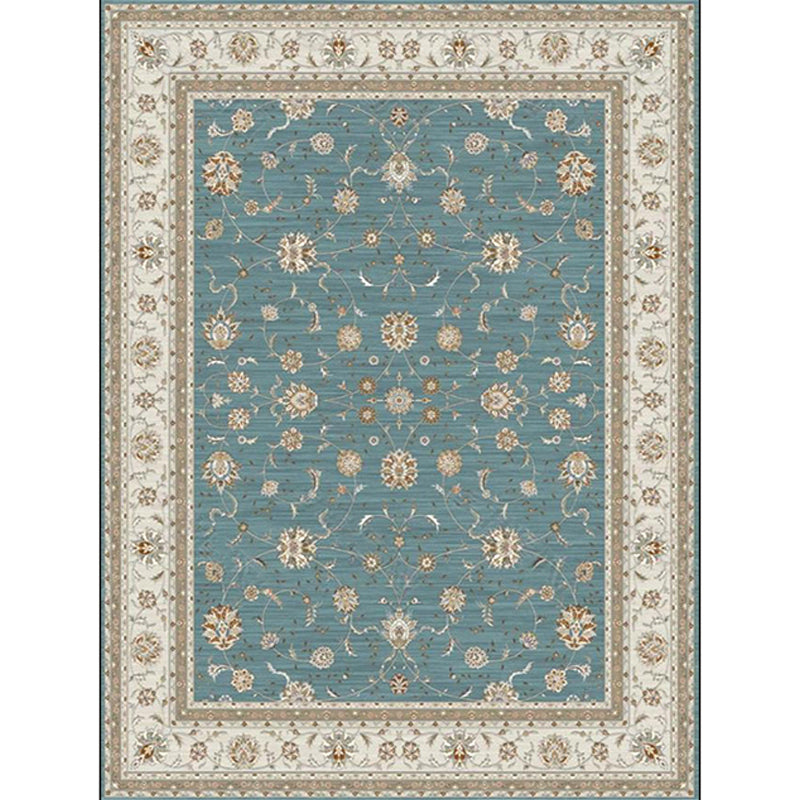 BowLift | Persian geometric print carpet green and beige polyester carpet machine washable non-slip carpet for the living room