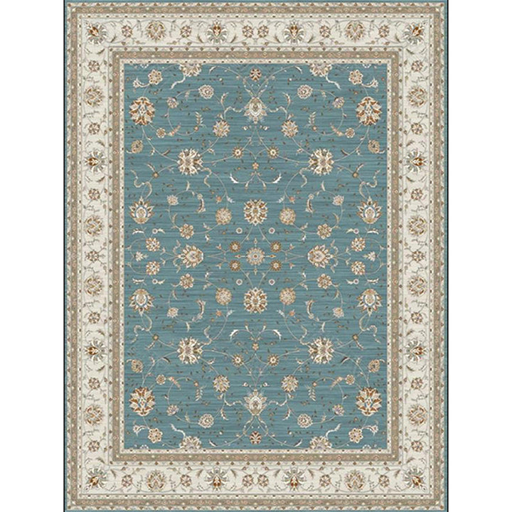 BowLift | Persian geometric print carpet green and beige polyester carpet machine washable non-slip carpet for the living room