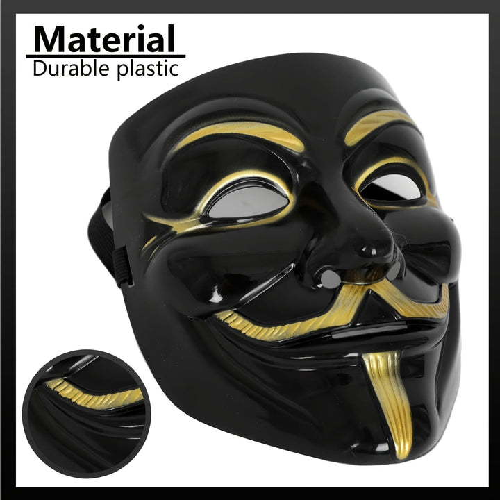 BowLift | Men’s Full Face Plastic Halloween Mask | Anonymous Cosplay
