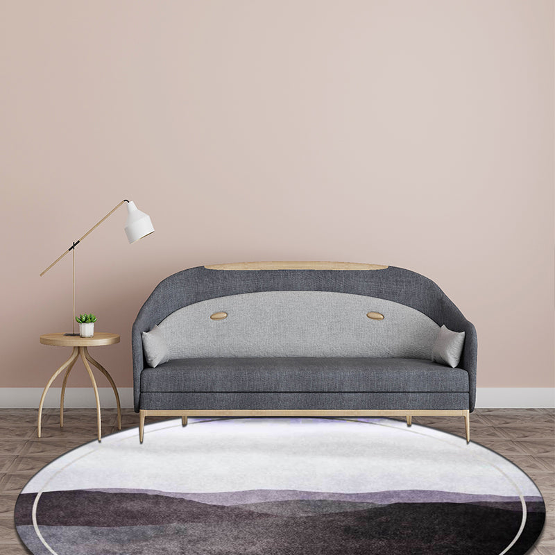 BowLift | Green and Gray Oriental Carpet Polyester Mountain Ombre Pattern Carpet Washable Non-Slip Back Carpet for Living Room