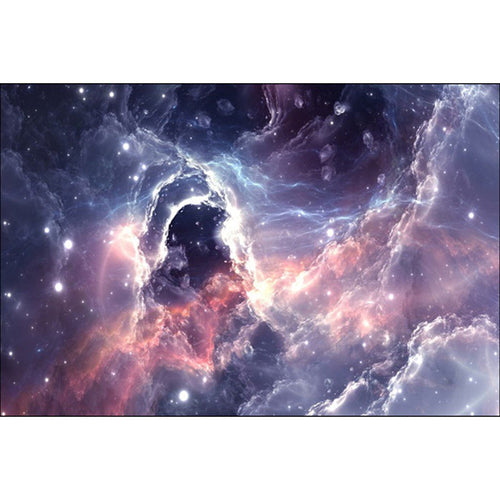 Nordic Modern Rug in purple Outer Space Galaxy Pattern Rug Polyester Stain Resistant Rug for Home Decoration | Bowlift