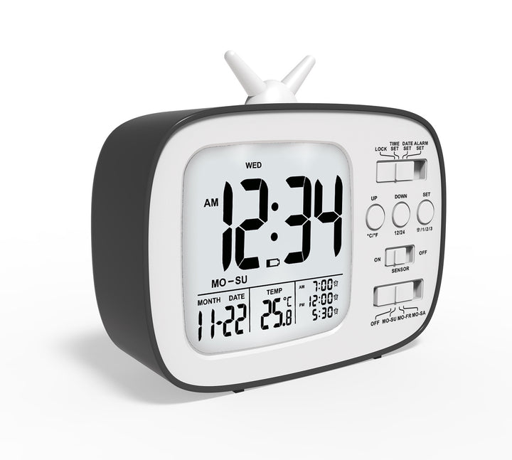 Digital radio alarm clock with large LED display Bowlift