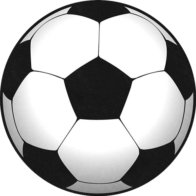 BowLift | Black and White Children's Room Carpet Kids Sports Football Pattern Area Rug Polyester Washable Stain Resistant Area Rug