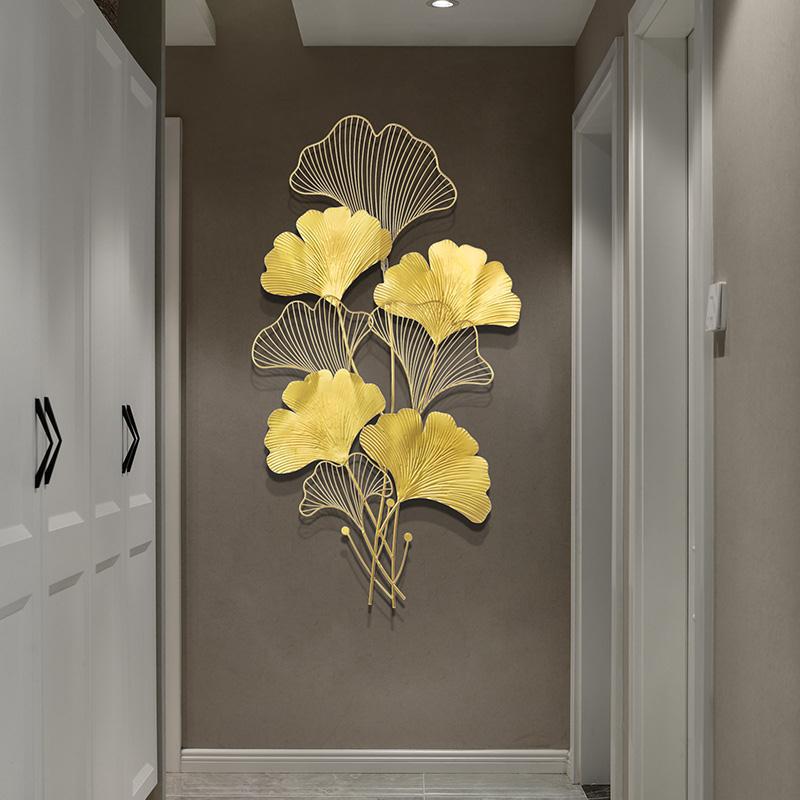 Decorative Metal Ginkgo Wall Sculpture Bowlift