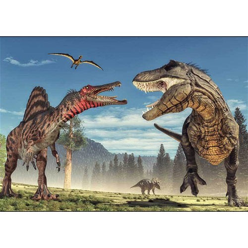 Modern dinosaur pattern rug brown and blue polyester rug machine washable non-slip rug for the bedroom | Bowlift
