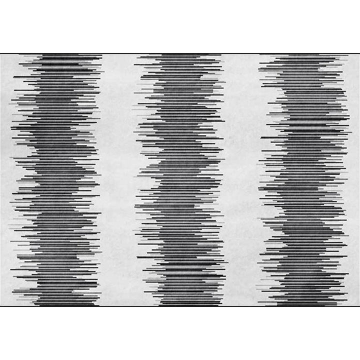 Funky Striped Pattern Rug Gray and Black Contemporary Rug Polyester Washable Non-Slip Back Rug for the Living Room | Bowlift