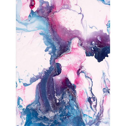 Modern living room carpet in purple abstract oil painting print carpet polyester washable non-slip back carpet | Bowlift