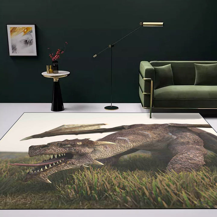 Unique animal pattern carpet brown modern carpet polyester washable non-slip backing carpet for the living room | Bowlift