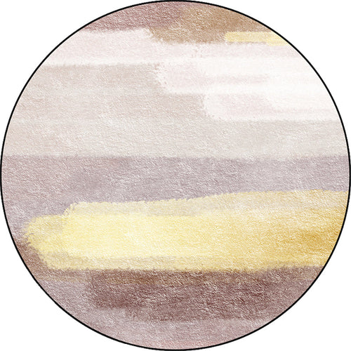 Brown modern carpet polyester abstract carpet washable non-slip backing carpet for the living room | Bowlift