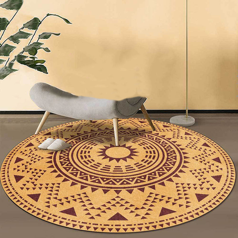 BowLift | Blue and green southwest rug Polyester geometric pattern rug washable non-slip backing rug for living room