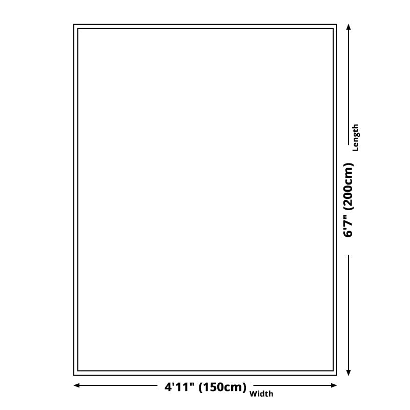 BowLift | Green Bedroom Carpet Novelty Color Block Watercolor Painting Pattern Carpet Polyester Non-Slip Back Carpet