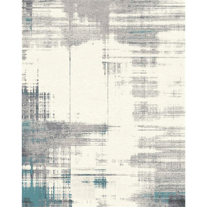 Industrial abstract rug Light yellow Polyester rug Machine washable Non-slip area rug for the bedroom | Bowlift