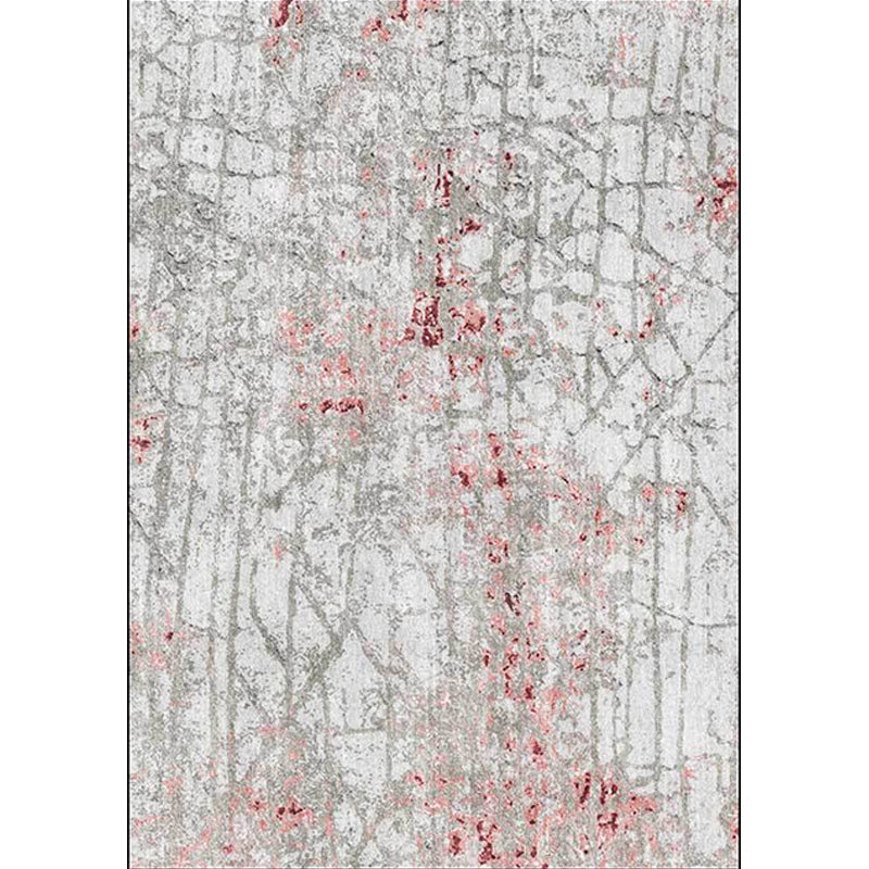 New Arrival Abstract Rug Gray Polyester Rug Machine Washable Non-Slip Area Rug for Bedroom | Bowlift