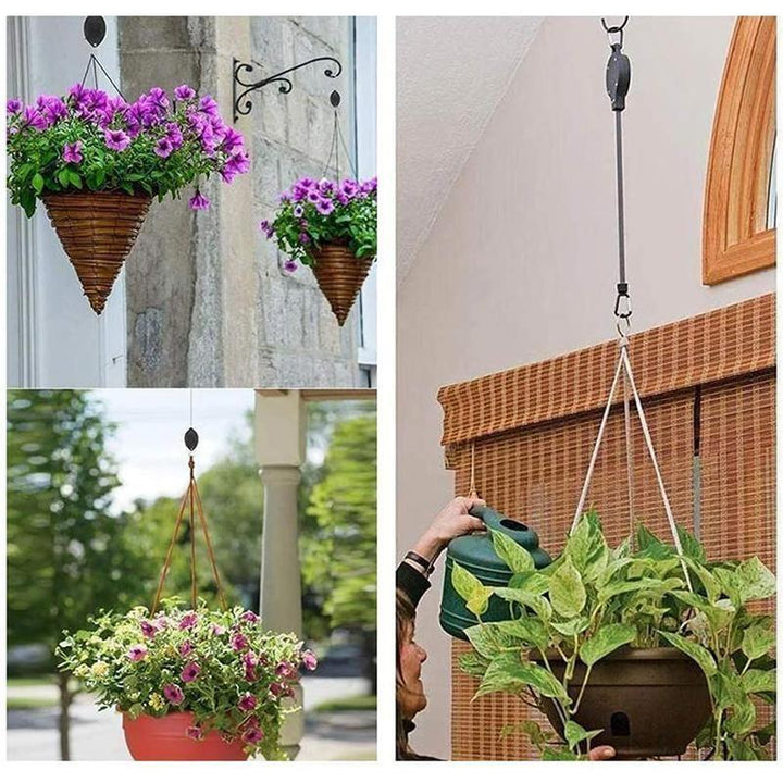 BowLift | Retractable Hook for Garden Pots, Bird Feeder