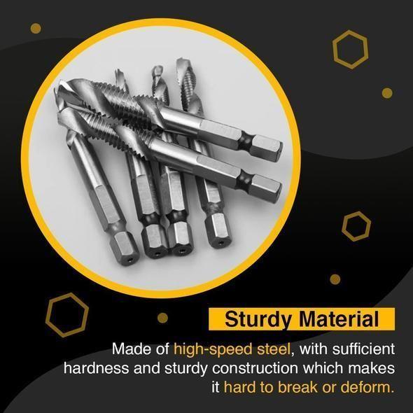BowLift | 3/6 Pcs Thread Tap Drill Bits Set
