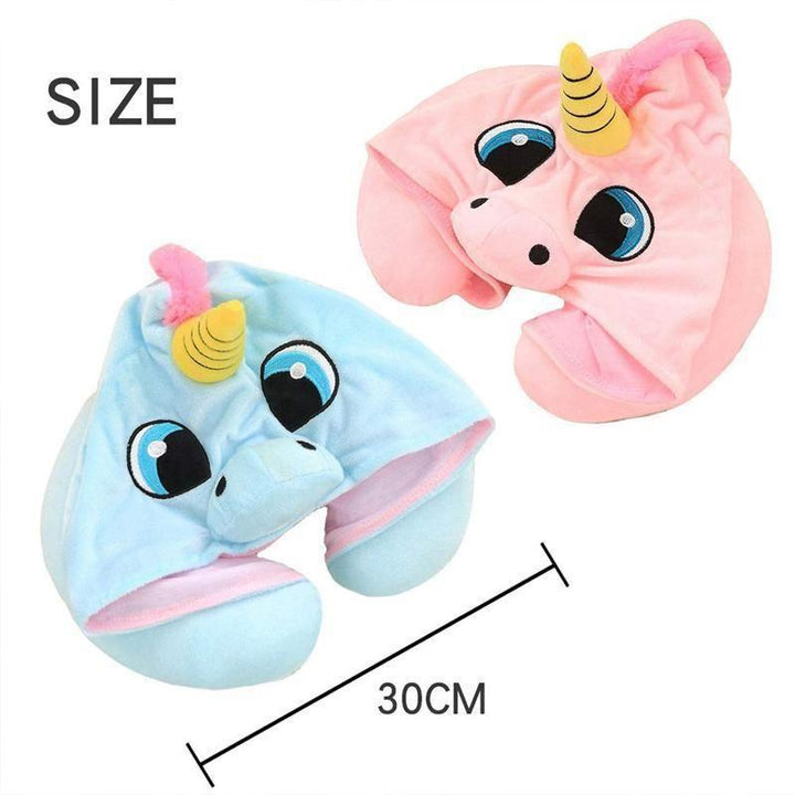 BowLift | Unicorn Hooded Animal Travel Neck Pillow