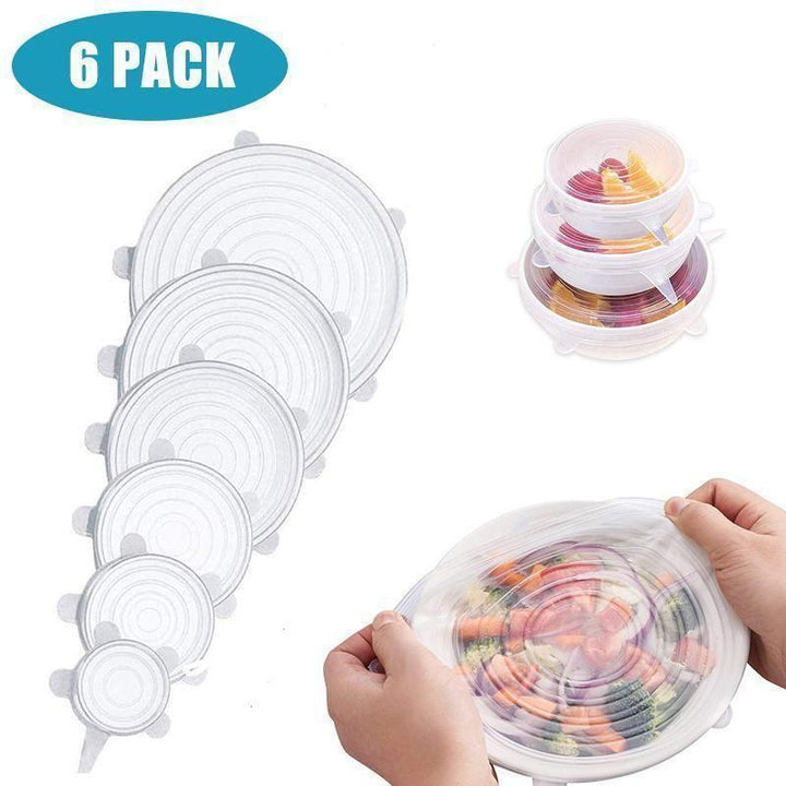 BowLift | Stretchable food silicone lid, 6 pieces