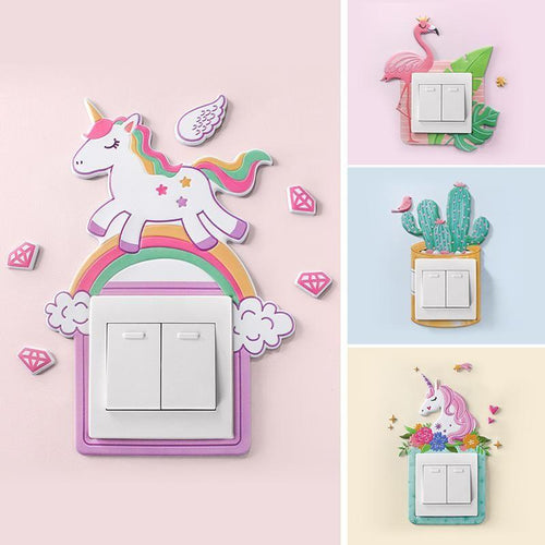 BowLift | Cartoon Room Decor Silicone On-off Switch Wall Sticker