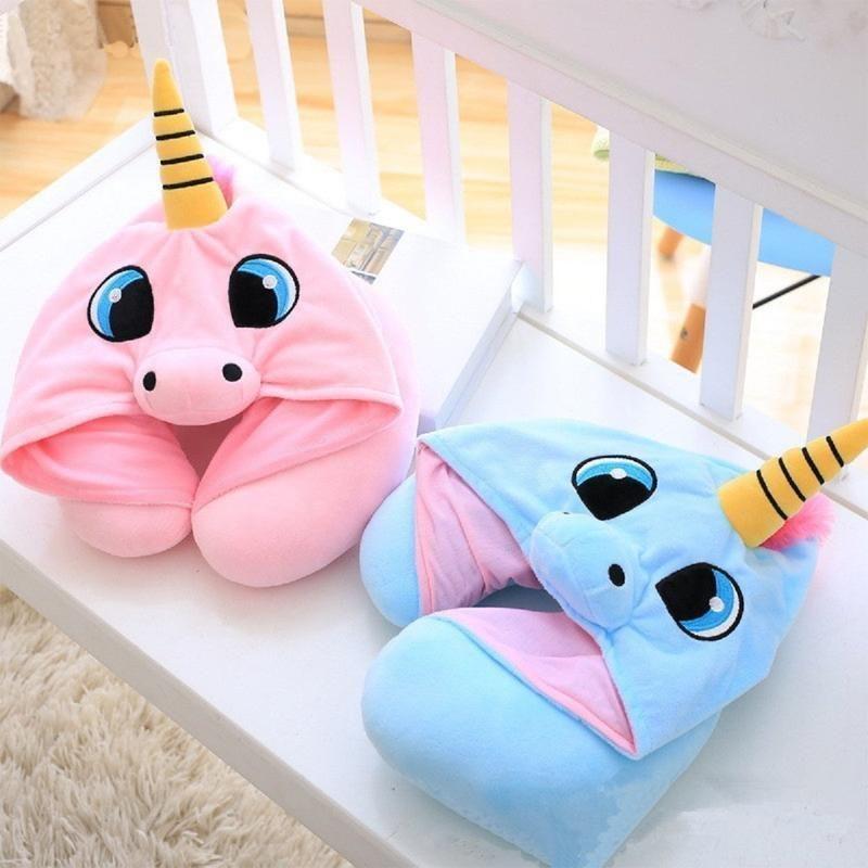 BowLift | Unicorn Hooded Animal Travel Neck Pillow