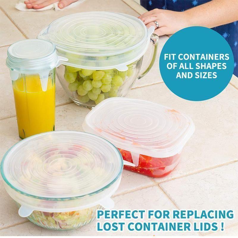 BowLift | Stretchable food silicone lid, 6 pieces