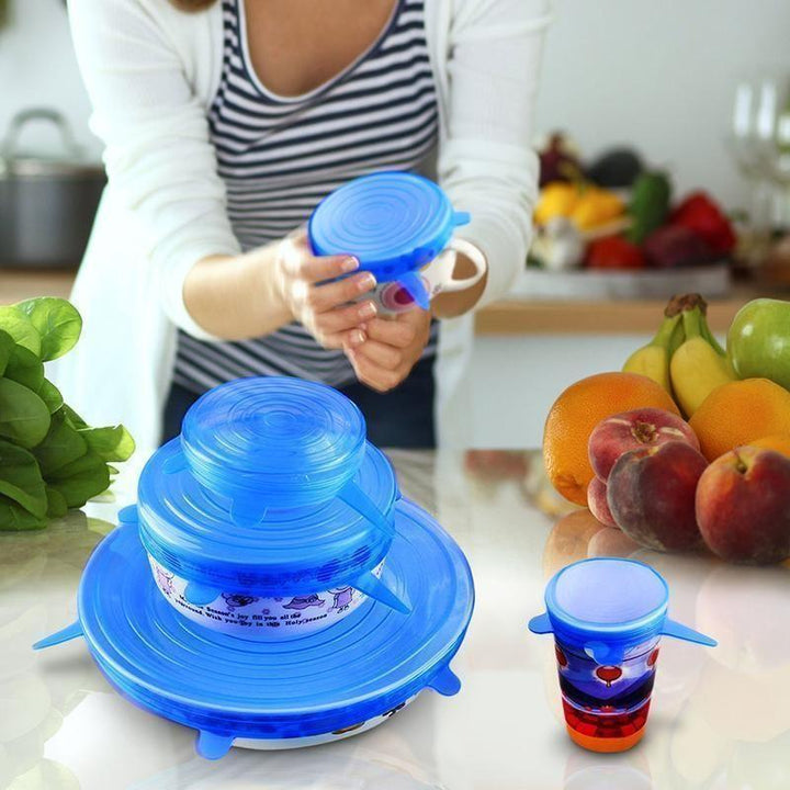 BowLift | Stretchable food silicone lid, 6 pieces