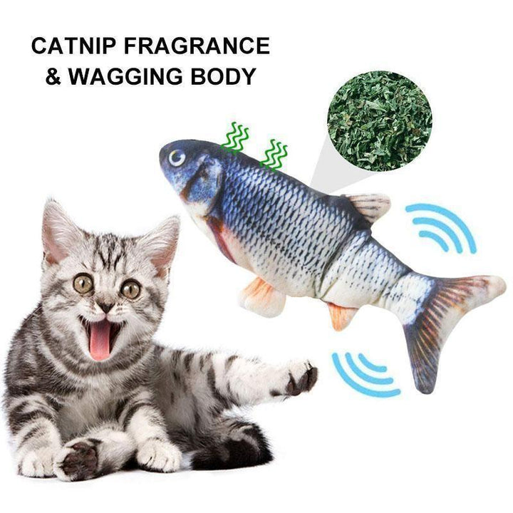 BowLift | Plush Simulation USB Charging Cat Fish Toy