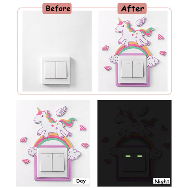 BowLift | Cartoon Room Decor Silicone On-off Switch Wall Sticker