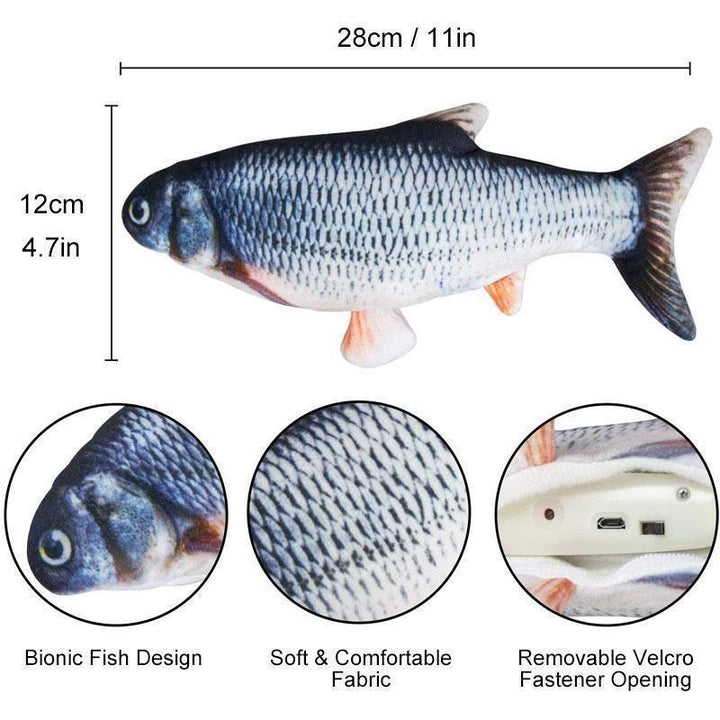 BowLift | Plush Simulation USB Charging Cat Fish Toy